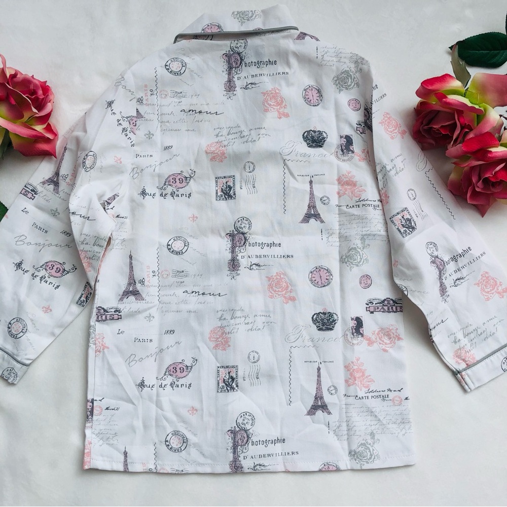 💕 Petite Plume Paris Musings Luxury Pajamas • Size 5T • Shirt & Pants Set - Picture 12 of 13